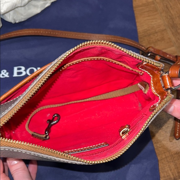 Dooney & Bourke Pebble Leather Crossbody in Gray and Brown - Picture 3 of 3